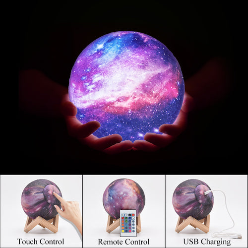 Lampe Lune 3D Galaxy avec télécommande