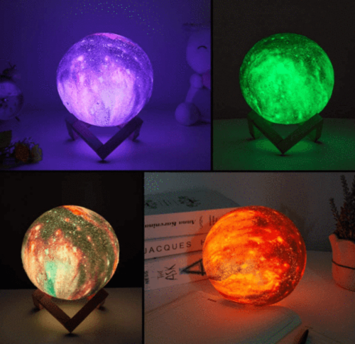 Lampe Lune 3D Galaxy avec télécommande